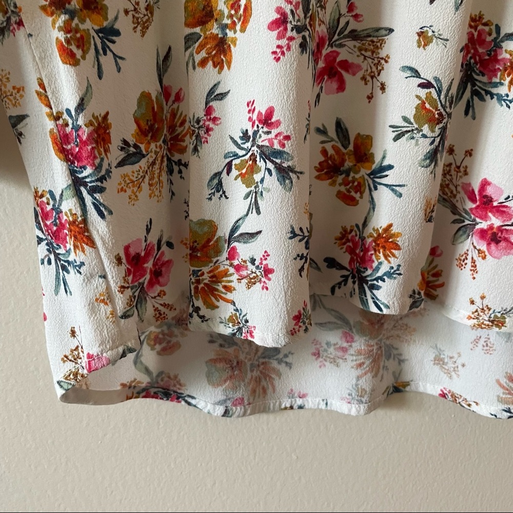 Zara Basic Collection Floral Button Blouse - image 7